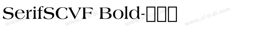 SerifSCVF Bold字体转换
